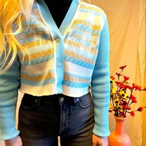 Cropped Button Up Cardigan